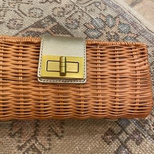 J crew rattan clutch.